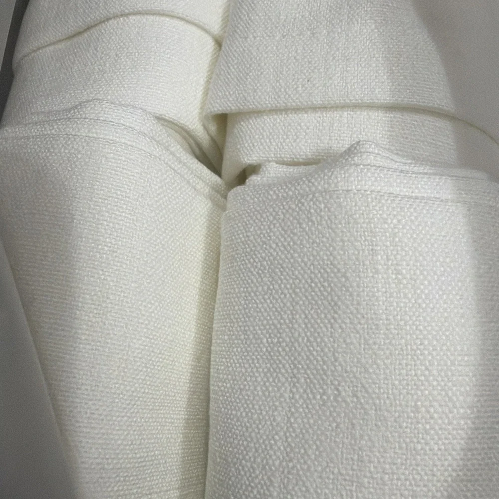 TWOPAGES Liz Linen Drape Pleated Curtains (2) 52Wx90